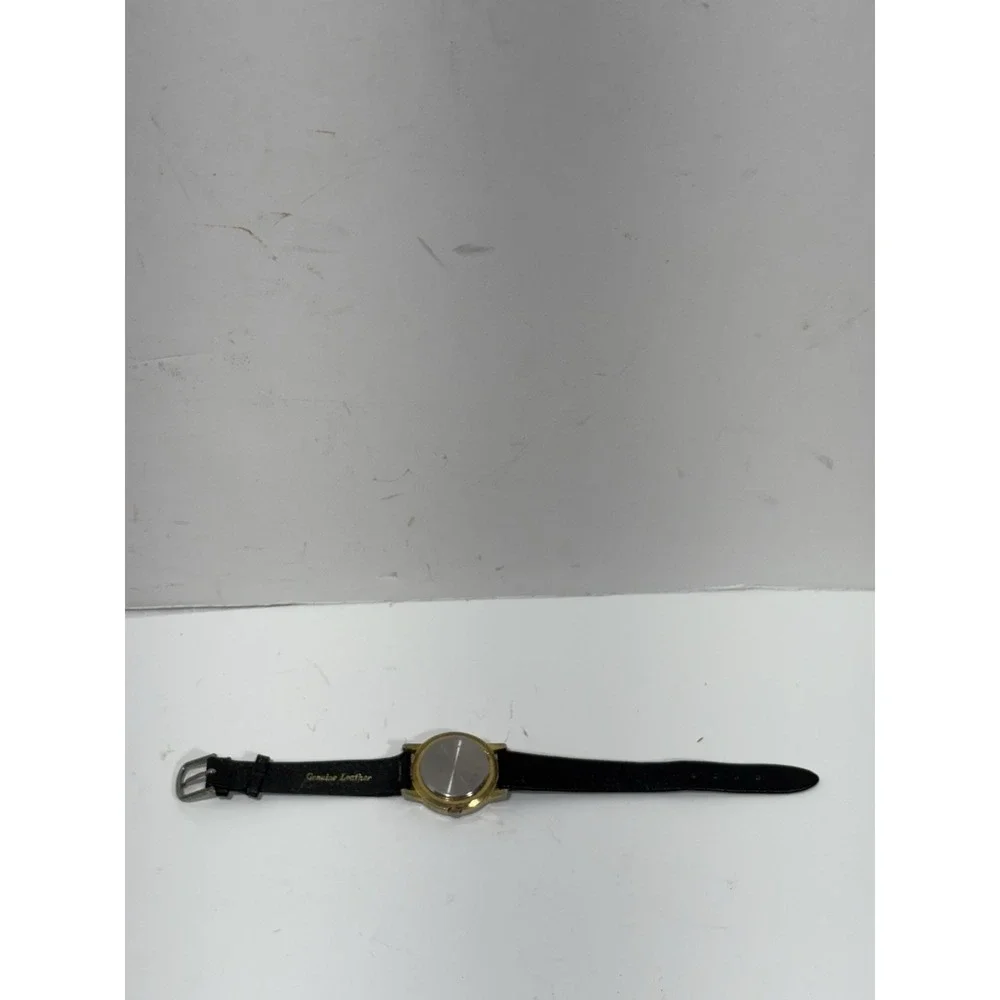 Pearl Quartz‎ Lady Wristwatch Thailand Movt Leather Black Band  Watch NO Battery